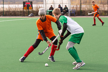 Image showing Youth field hockey competition