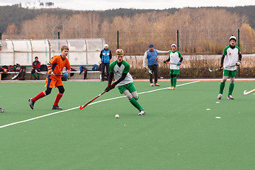 Image showing Youth field hockey competition