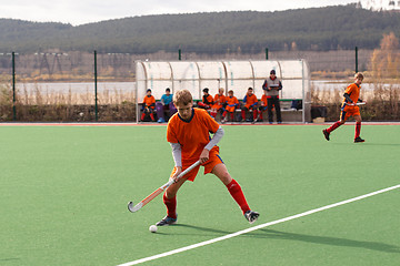 Image showing Youth field hockey competition