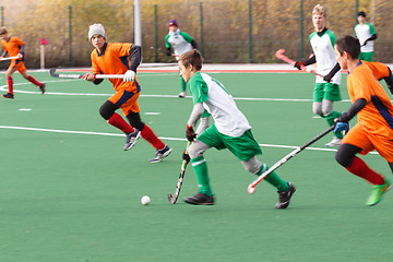 Image showing Youth field hockey competition