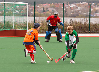 Image showing Youth field hockey competition