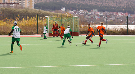 Image showing Youth field hockey competition