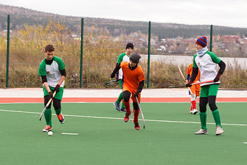 Image showing Youth field hockey competition