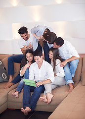 Image showing group of friends taking selfie