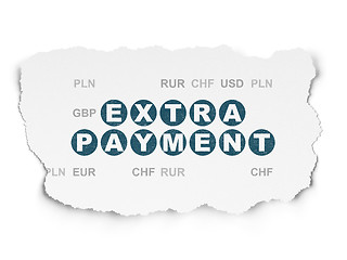 Image showing Banking concept: Extra Payment on Torn Paper background