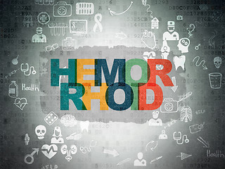 Image showing Healthcare concept: Hemorrhoid on Digital Paper background