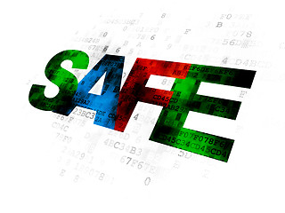 Image showing Security concept: Safe on Digital background