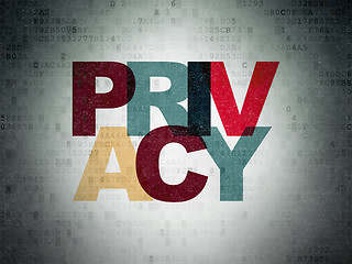 Image showing Privacy concept: Privacy on Digital Paper background