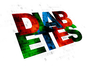 Image showing Health concept: Diabetes on Digital background