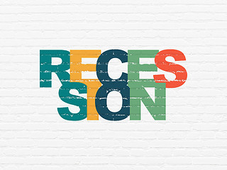 Image showing Finance concept: Recession on wall background