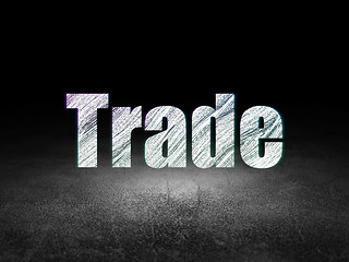 Image showing Finance concept: Trade in grunge dark room