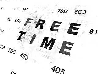 Image showing Time concept: Free Time on Digital background