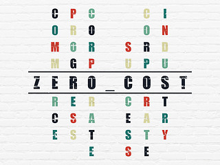 Image showing Finance concept: Zero cost in Crossword Puzzle