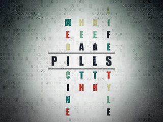 Image showing Healthcare concept: Pills in Crossword Puzzle