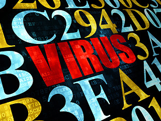 Image showing Protection concept: Virus on Digital background