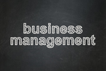 Image showing Business concept: Business Management on chalkboard background