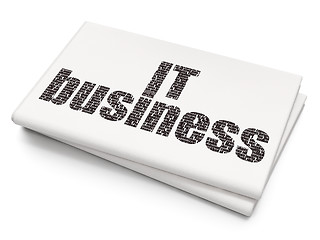 Image showing Business concept: IT Business on Blank Newspaper background