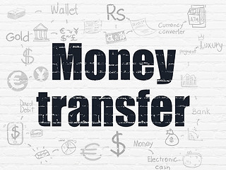 Image showing Money concept: Money Transfer on wall background