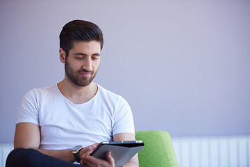 Image showing student working on tablet