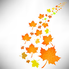 Image showing Falling Autumn Leaves