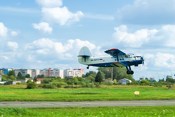 Image showing antonov an 2 airplane flies up, lands