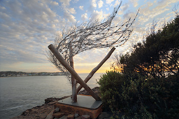 Image showing Sculpture by the Sea - Windspiral VI the wind is your breath