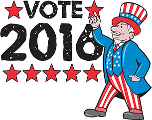 Image showing Vote 2016 Uncle Sam Hand Pointing Up Retro