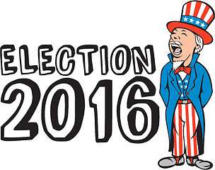 Image showing Election 2016 Uncle Sam Shouting Retro