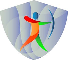 Image showing Archer Archery Crest Retro