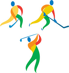 Image showing Field Hockey Ice Hockey Golf Icon