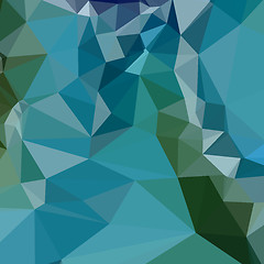 Image showing Bright Turquoise Blue Abstract Low Polygon Background