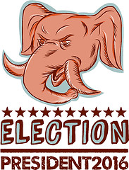 Image showing Election President 2016 Republican Elephant Mascot