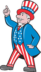 Image showing Uncle Sam American Pointing Up Cartoon