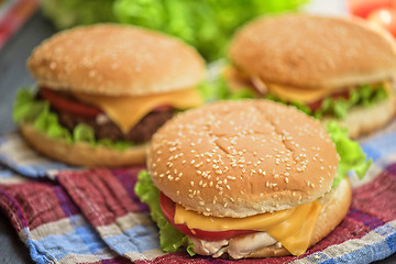 Image showing home made burgers