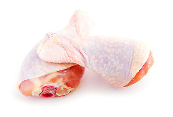 Image showing Raw chicken drumsticks