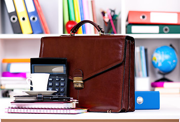 Image showing Leather briefcase