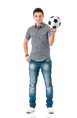 Image showing Man with soccer ball