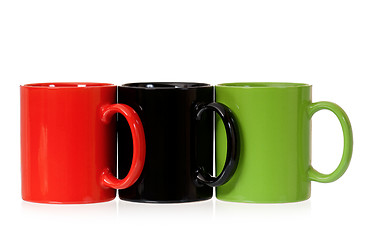 Image showing Three cups for coffee or tea