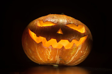 Image showing Halloween pumpkin on black