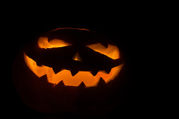 Image showing Halloween pumpkin on black