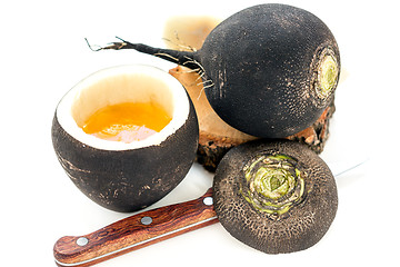 Image showing Honey and black radish close-up.