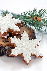 Image showing Christmas ginger biscuits.