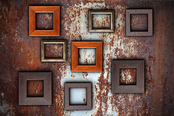 Image showing picture frames on abstract surface