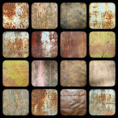 Image showing collection of interesting rusty metal textures