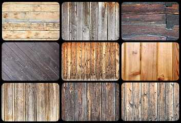 Image showing collection of wood plank textures