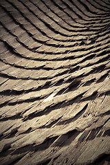 Image showing abstract view of traditional  wooden roof