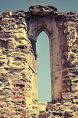 Image showing gothic window on old monastery