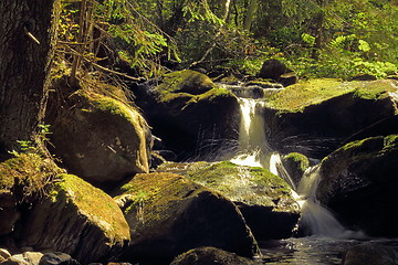 Image showing waterfall on mountain stream