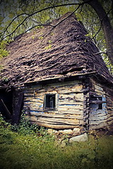 Image showing abandoned old traditional romanian mountain house