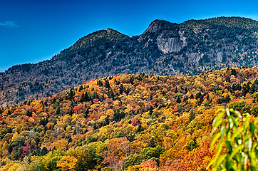 Image showing autumn drive on blue ridge parkway